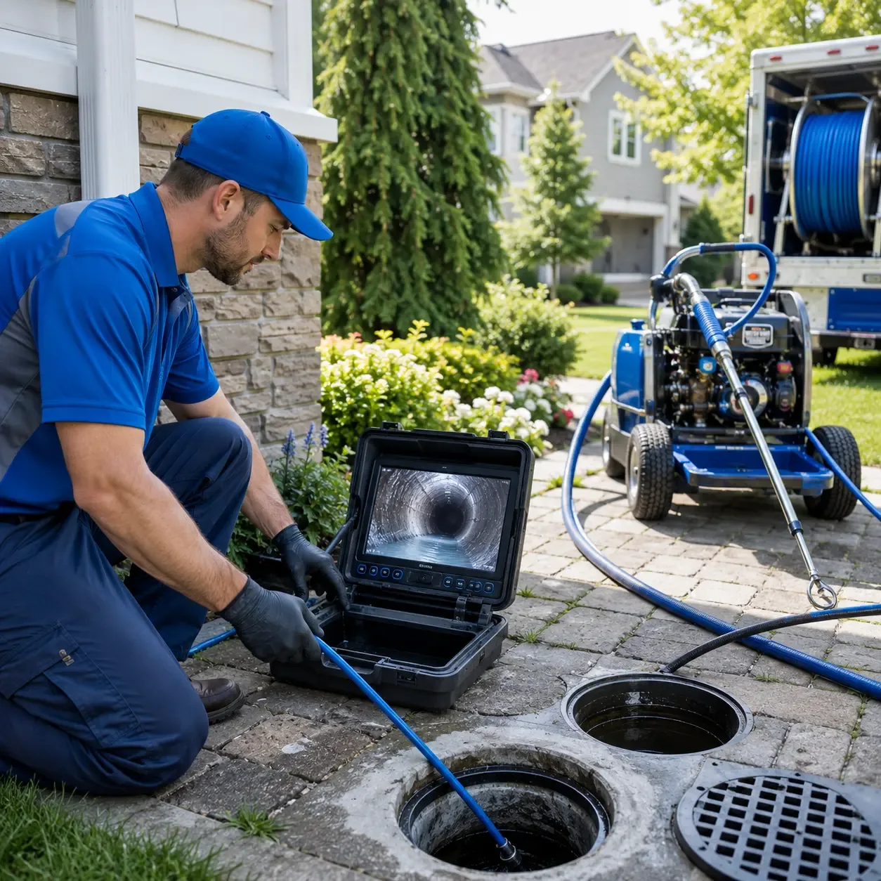 Outdoor drain cleaning professionals serving Santa Maria, TX