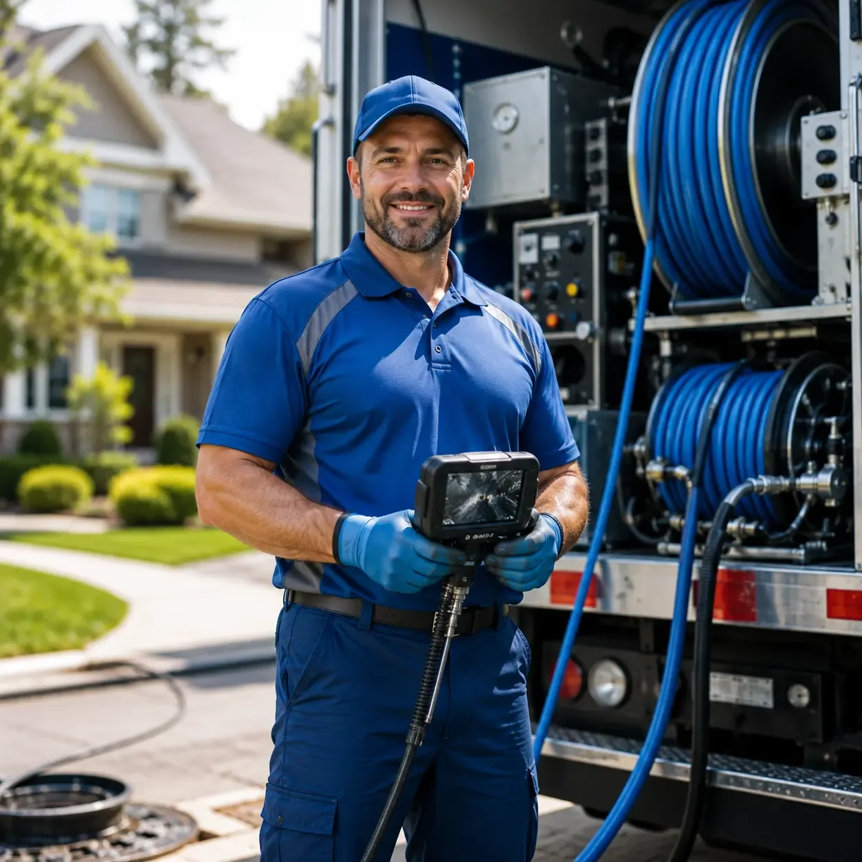 Local outdoor drain cleaning specialists in Santa Maria, TX